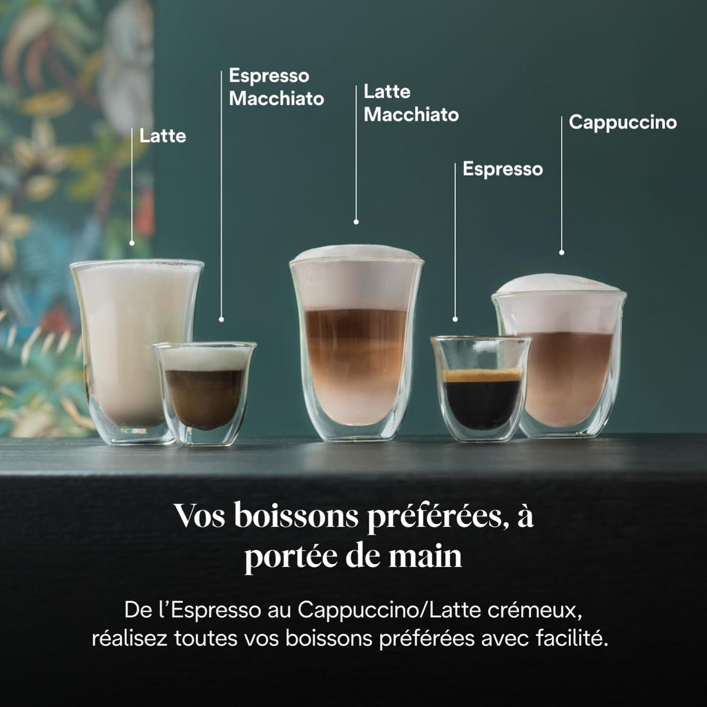Kaffique - Dedica Style - Perfetti kompakti Espresso-Maschine, manuälle Milchschäumer für Espresso und Cappuccino, Blau