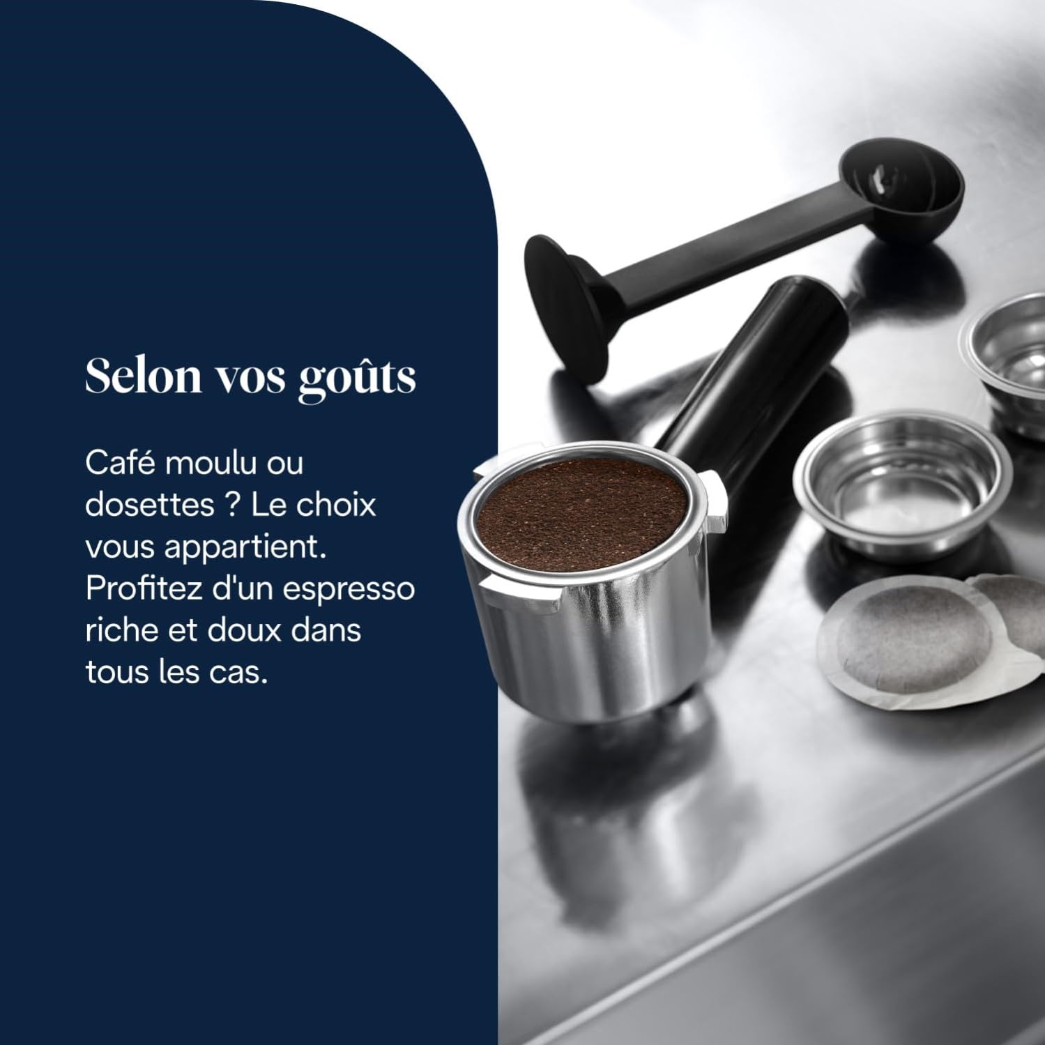 Kaffique - Dedica Style-Perfetto kompakti Espresso-Maschine, Titan