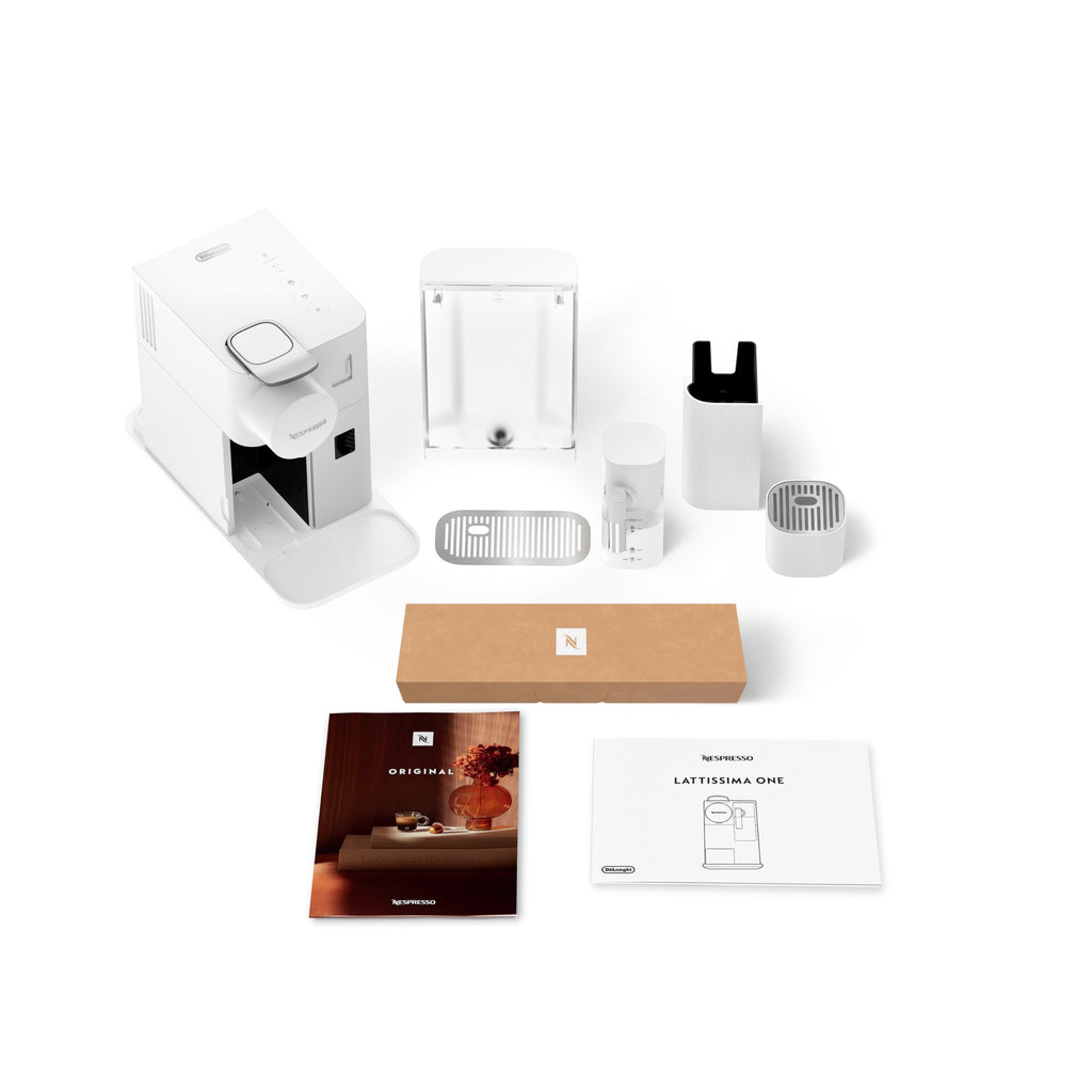 Kaffique - Lattissima One Kaffeemaschine Wiiss, 19 Bar + Willkommenskit, Wiiss