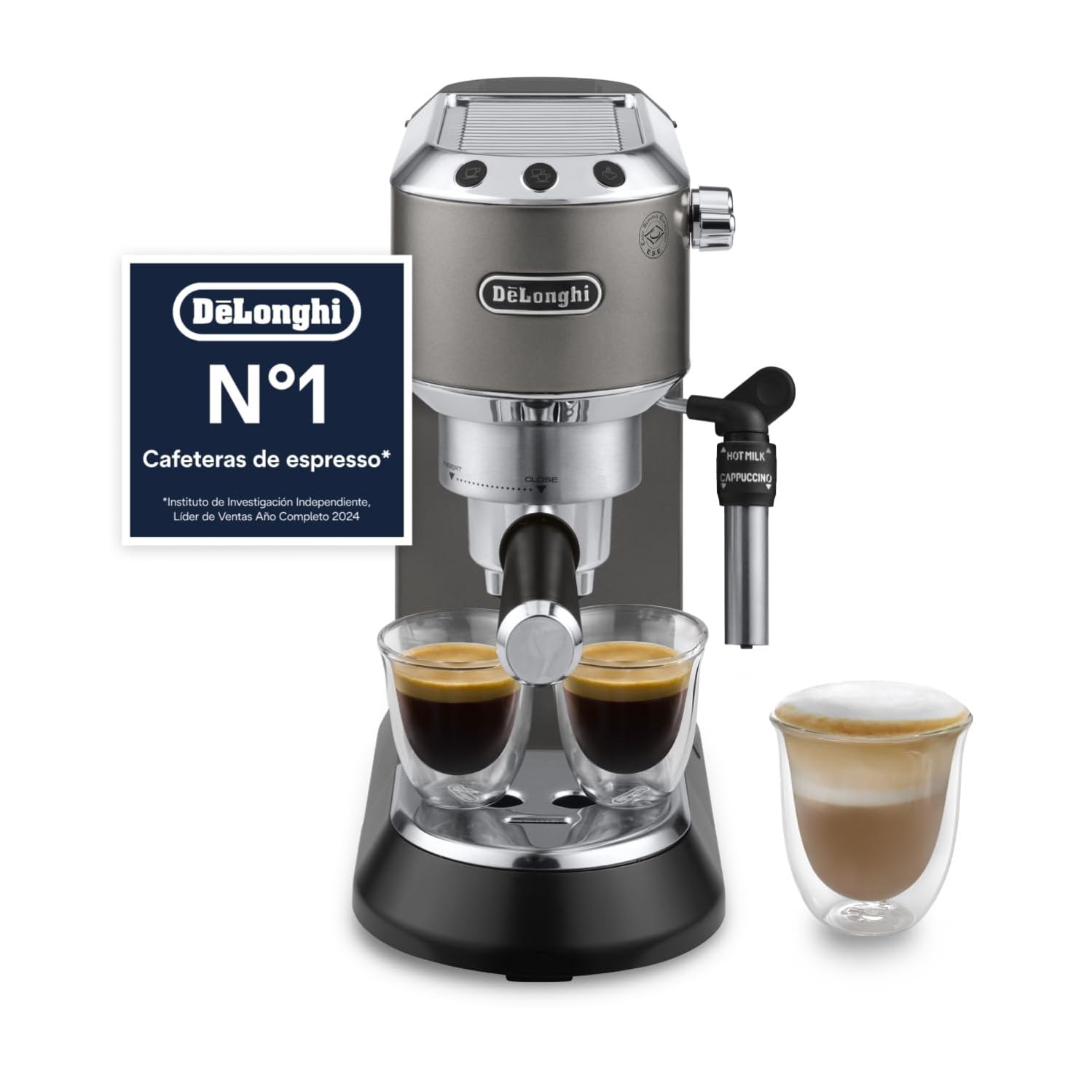 Kaffique - Dedica Style-Perfetto kompakti Espresso-Maschine, Titan