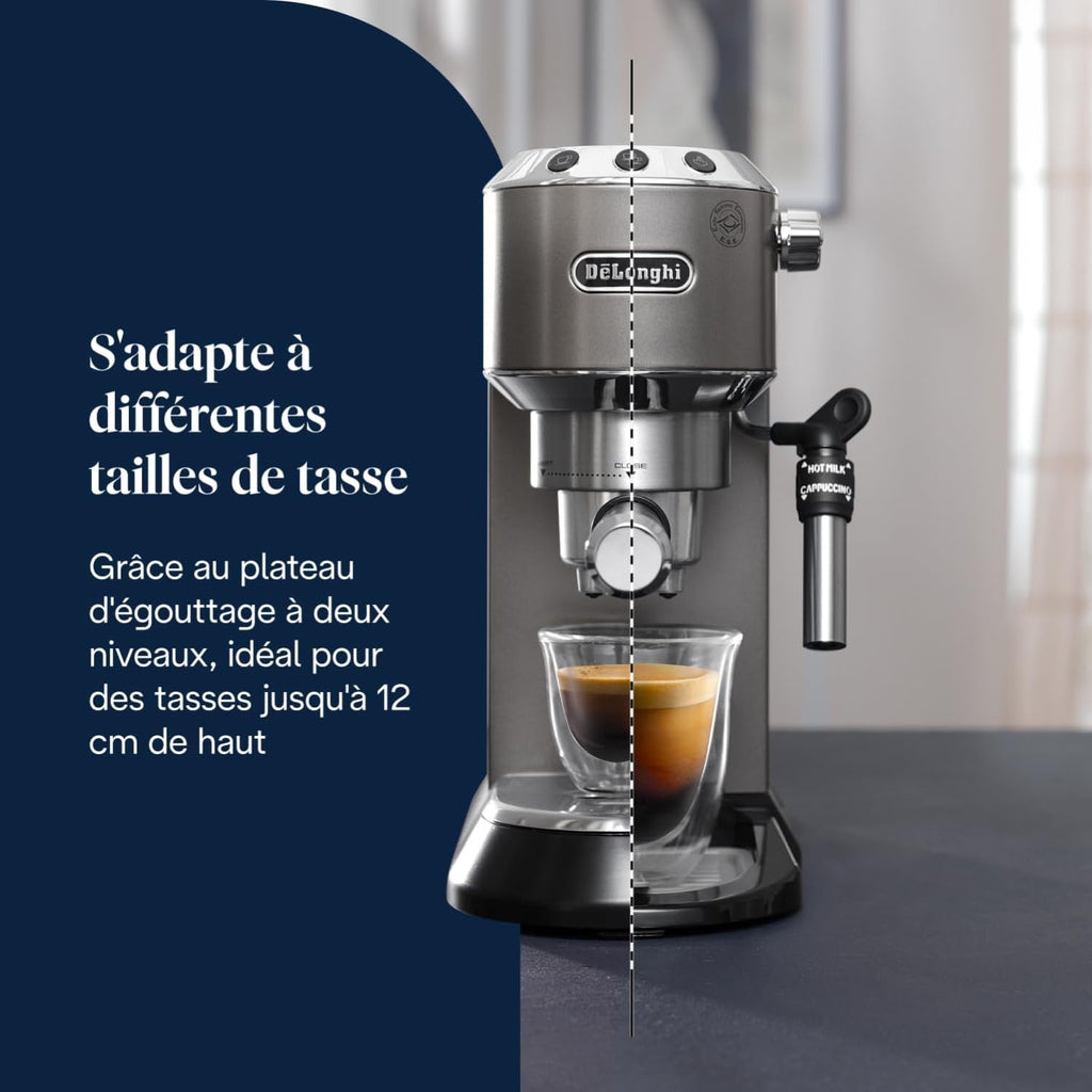 Kaffique - Dedica Style-Perfetto kompakti Espresso-Maschine, Titan