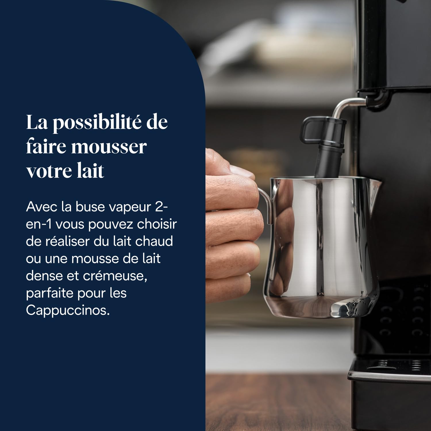 Kaffique - Magnifica S - Perfetti automatische Kaffeemaschine mit manuellem Milchschäumer, Schwarz