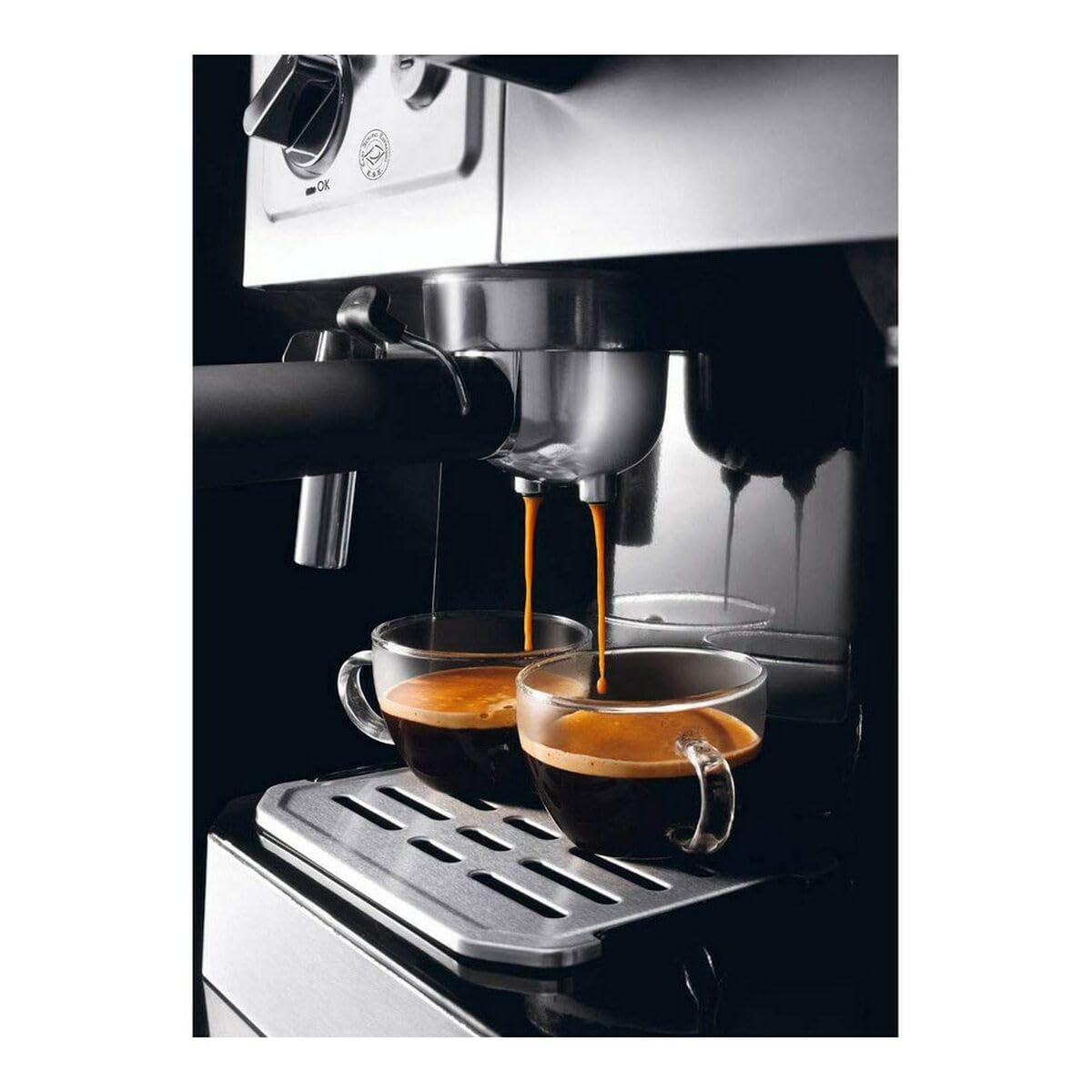 Kaffique - 2-in-1 Kaffeemaschine, Schwarz, Metallig