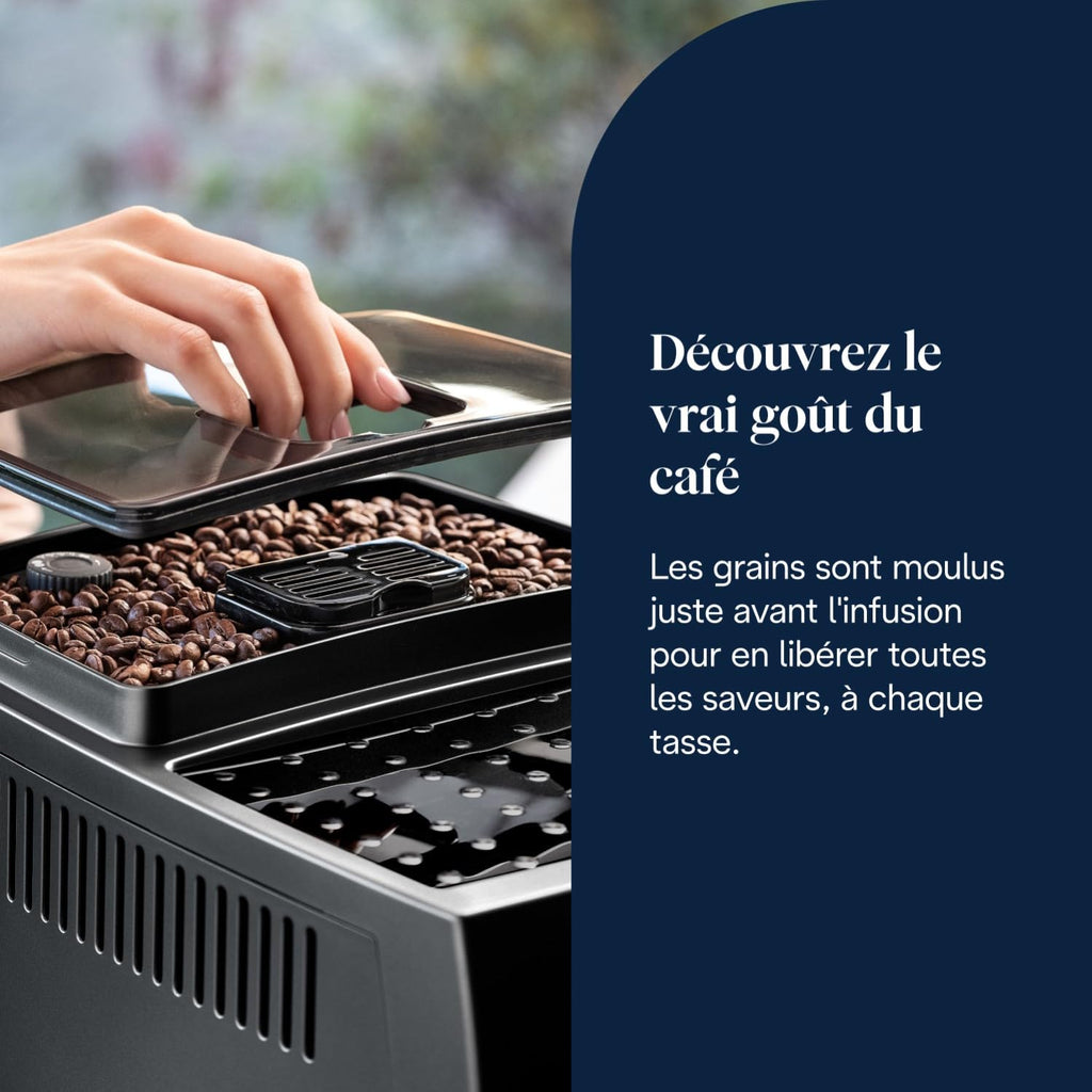 Kaffique - Magnifica S - Perfetti automatische Kaffeemaschine mit manuellem Milchschäumer, Schwarz