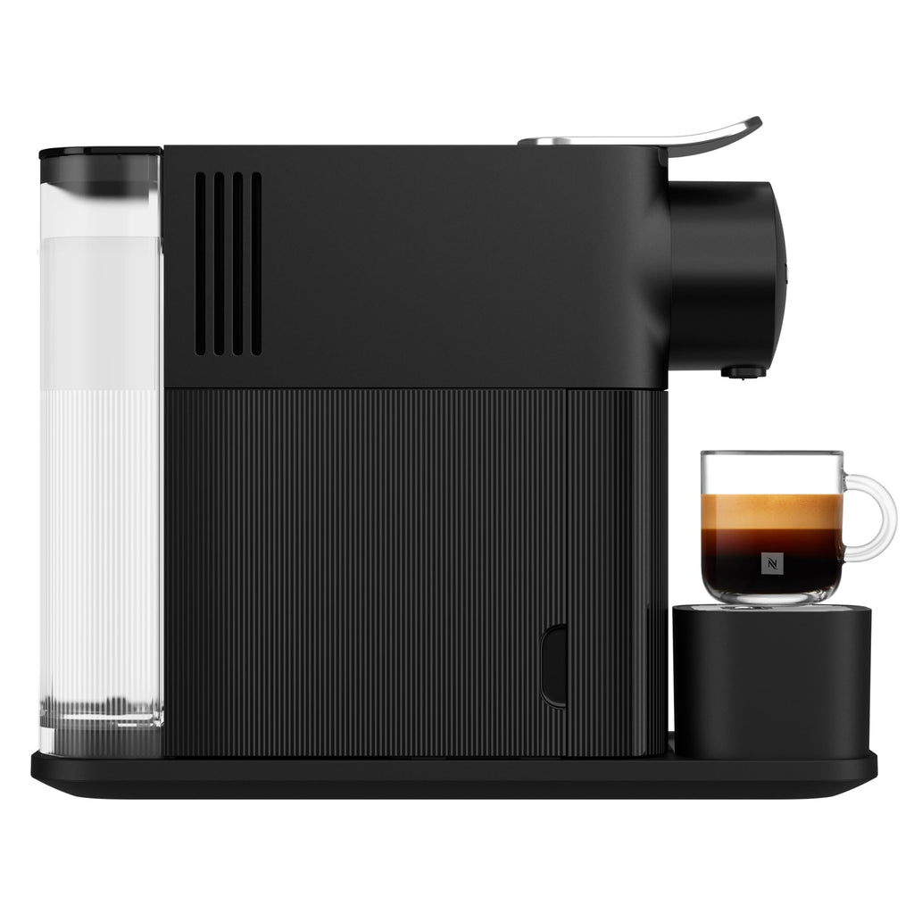 Kaffique - Lattissima One Schwarzi Kaffeemaschine, 19 Bar + Willkommenskit, kompakts Design, Espresso, Lungo und Milchrezept, Automatischi Abschaltig, Schwarz