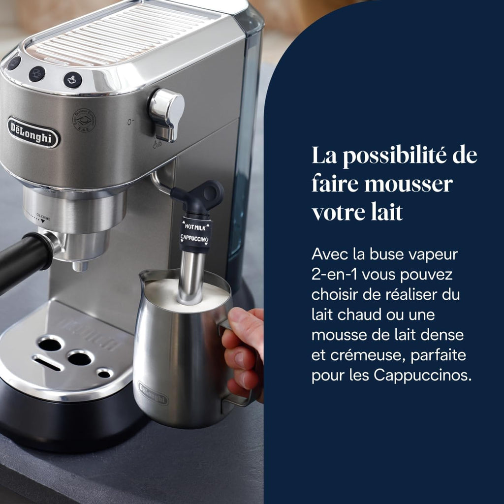 Kaffique - Dedica Style-Perfetto kompakti Espresso-Maschine, Titan